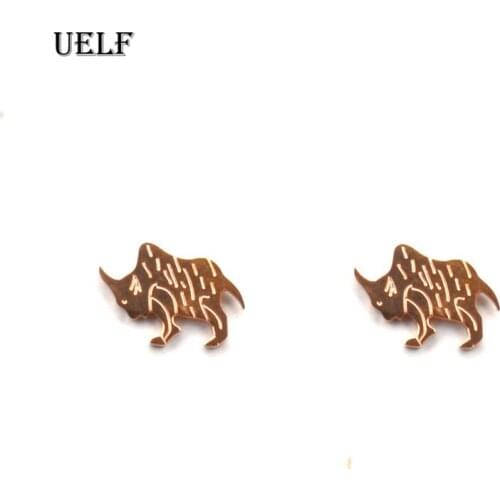 Uelf Stainless Steel buffalo earring cattle earrings wholesale jewelry for women Stud earring gift