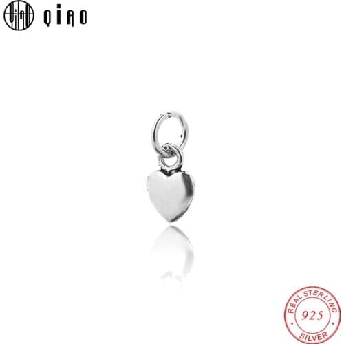 925 sterling sliver love heart Pendant Women Sterling-Silver-Jewelry Fantasy Charms heart Pendant & Necklaces Pendant for gift