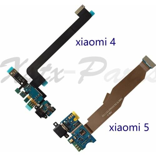 10PCS New USB Charging Charge Board with Flex cable & Microphone for Xiaomi 4 M4 Mi4 5 Mi5