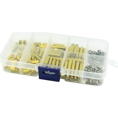 120pcs M3 Male Female Brass Hex Column Standoff Support Spacer Pillar M3 Screw Nut For PCB Board