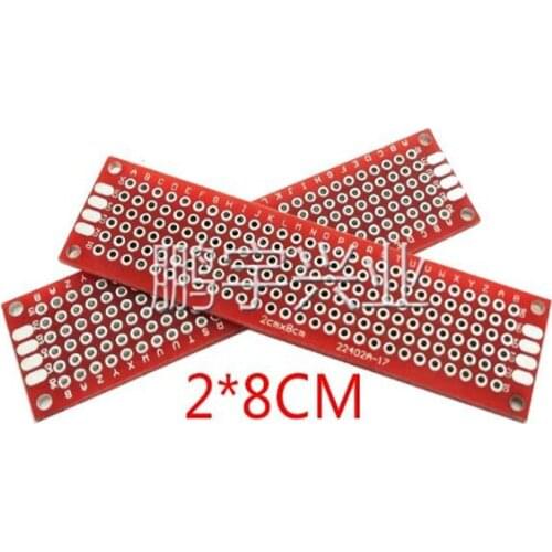 5pcs/Lot Electronic PCB Board 2x8cm Diy Universal Printed Circuit Board 2*8cm Double Side Prototyping PCB