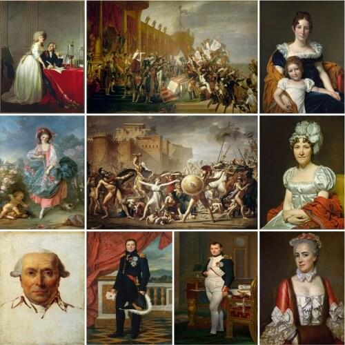 World Famous Painter Jacques-Louis David Series 5D DIY Diamond Painting Mosaic Home Decoration