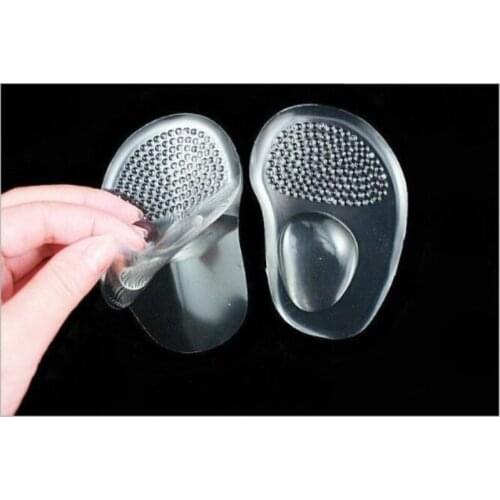 Arch Support Cushion Half Insole Silicone Gel Front Feet Shoe Pads Reusable Cushion Massage Foot Care Tool Pads 200pair