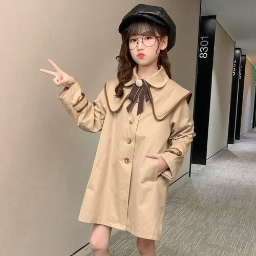 Girls Babys Kids Windbreaker Coat Jacket Outwear 2021 Spring Autumn Overcoat Top Cardigan Party Outdoor Childrens Clothing