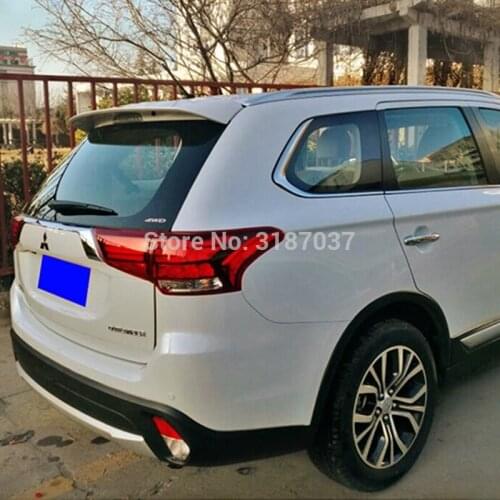 For mitsubishi outlander spoiler high qualityABS Plastic Unpainted Color Rear Roof Spoiler Wing Trunk Lip Boot Cover Car Styling
