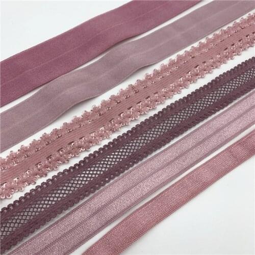 3/10/15/20/25MM 5yards/Lot Elastic Band Multicolor Fold Over Spandex Elastic Ribbon For Sewing Lace Trim Garment Accessory