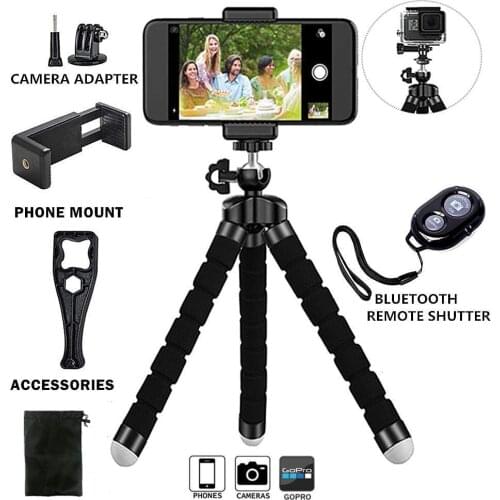 Mobile Phone Holder Flexible Octopus Tripod Bracket For Mobile Phone Camera selfie stand Monopod Support Photo Remote Control