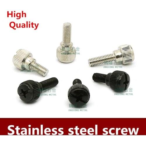 Hot sale 200pcs/lot Hand screw screws M4*8 free tool manual steps adjusting screw fastening Nickel / Black