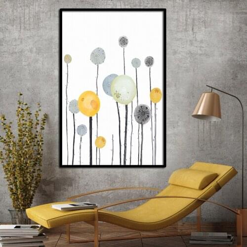SVITY Dandelion Watercolor Painting Nordic Art Canvas Painting Modern Minimalism Wall Poster For Living Room Home Decor Picture