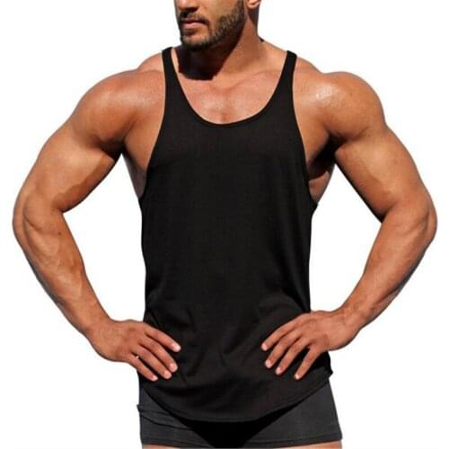Bodybuilding Clothing Summer Gym Stringer Tank Top Men Cotton Fitness Running Vest Muscle Sleeveless Sport Sleeveless T-shirts