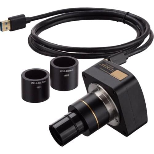 AmScope 1.2MP Low-light USB2.0 C-mount Microscope Camera with Calibration Slide MU120-FL-CK