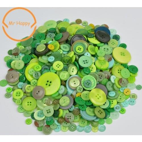 MR HAPPY Colorful 50g Resin Button Mix Size Decorative Sewing Craft Scrapbook Card Making DIY Sewing Decorative