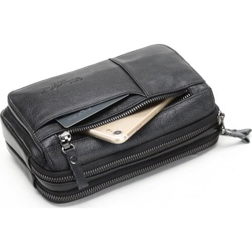 Mens Clutch Made of Genuine Leather Change Phone Hand Bag Storage Case Wrist Organizer Mens Long Wallet Vintage Clutch Bags