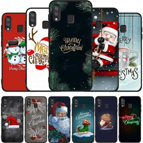 Merry Christmas Soft Case For Samsung A10 A30 A40 A50 A70 M10 M20 M30S M40 A01 A21 A31 A51 A71 A20E black Case