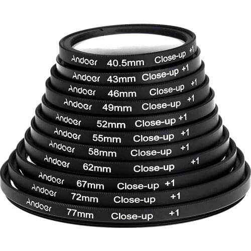Andoer 49mm Macro Close-Up Filter Set +1 +2 +4 +10 with Pouch for Nikon Canon Sony DSLRs