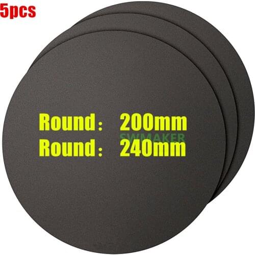 5pcs Diameter 200mm 240mm heated bed sticker, Round Print Build Plate Tape DIY ANYCUBIC Pulley / Linear Plus / Kossel 3D Printer