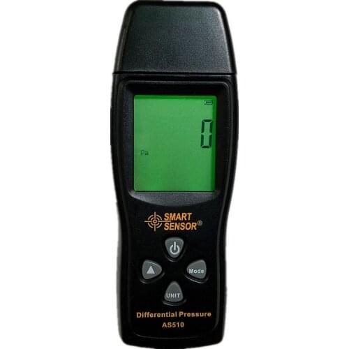 New arrival Smart sensor Brand AS510 Differential Pressure Meter Manometer 0~100hPa negative vacuum pressure meter