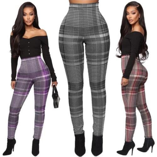 Женские брюки в клетку Ohmmayby China At AliExpress