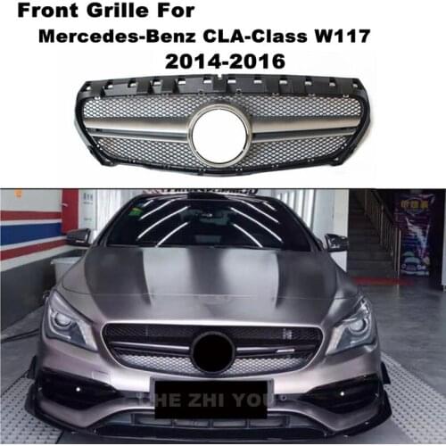 For Mercedes Benz CLA W117 2013-2016 CLA200 CLA220 CLA260 CLA45 Bumper Front Grille without Center Logo