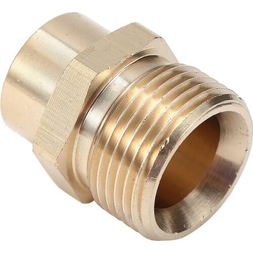 New Brass Joint Nozzle Copper Washer Snow Foam Lance Adapter Coupler 1/4 inch F - M22 for Spray Gun Fittings Water Tools