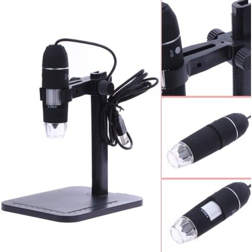 Professional USB Digital Microscope 1000X 800X 8 LED 2MP Electronic Microscope Endoscope Zoom Camera Magnifier+ Lift Stand