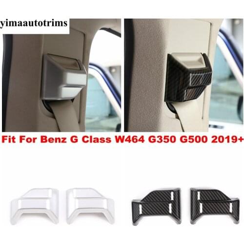 Car Seat Safety Belt Cap Cover Trim Carbon Fiber Look Interior Accessories For Mercedes-Benz G Class W464 G350 G500 2019 - 2021