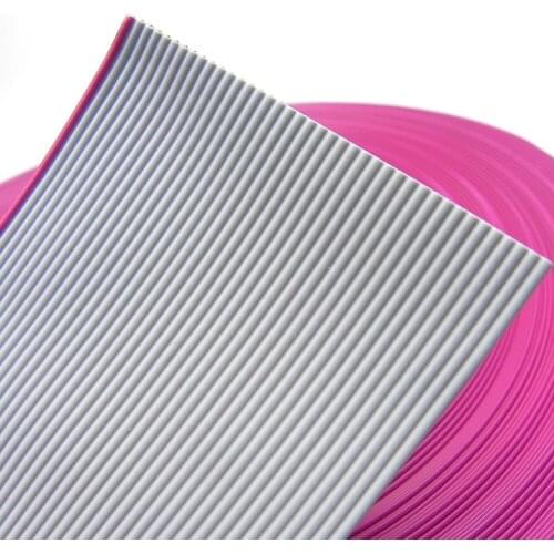 Grey Color UL2651 1.27MM pitch 40Pin AWG28 IDC Flat Ribbon Cable For 2.54mm IDC connector