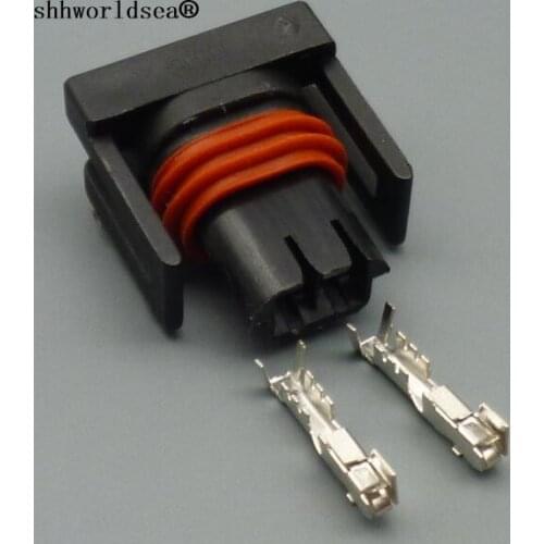 Shhworldsea 5/10/30/50/100 2 pin 1.5mm Car Electrical Weatherproof Connector Intake Air Temp Sensor Plug For Namz Type 12162215