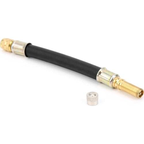 Tire Valve Extender 5.5in Flexible Rubber Tyre Valve Extension Adapter Inflation Tool Accessory for Truck Van Bus