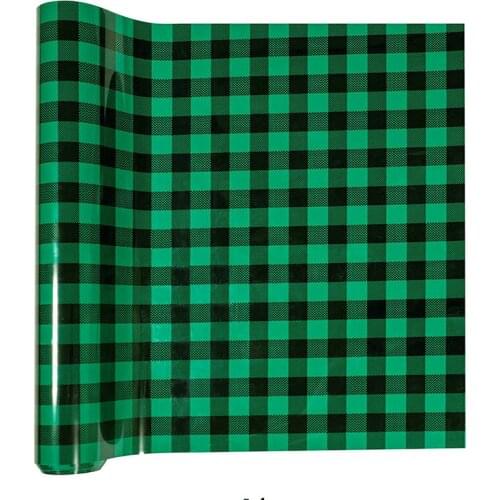 Vinyl Sheets HTV For T-Shirt 3D Grid Green Lines Heat Transfer Vinyl Iron On Heat Press DIY Logo Easy To Cut Weed Decor Film