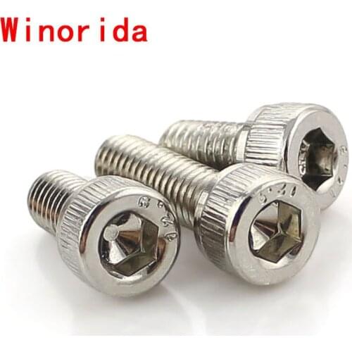 Grade 12.9 High Strength Cup Head Hexagon Socket Bolt Nickel Plated Cylindrical Head Hexagon Socket Screw M2-m5 50PCS