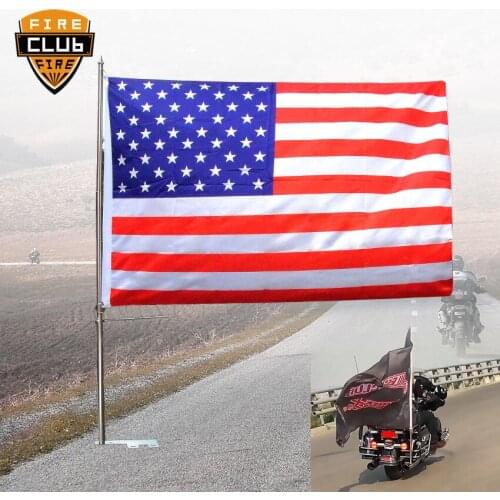38" x 59" Motorcycle Flag High Quality Rear Side Mount Luggage For Harley Sportster XL Touring Electra Glide Dyna Fatboy Softail