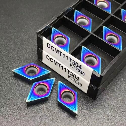 High quality DCMT11T304 DCMT11T308 nano blue blade lathe turning tool for CNC carbide turning tool grooving blade