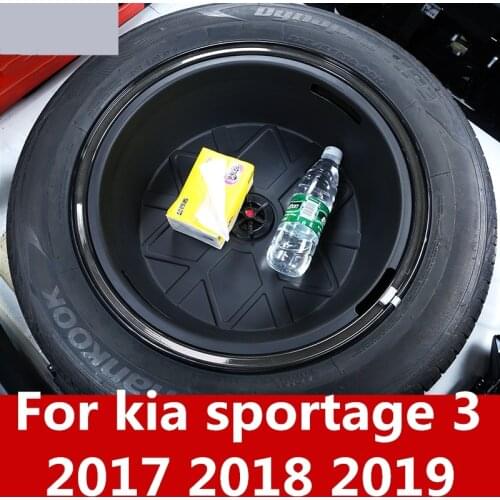 Trunk spare tire storage box change device box debris storage box decoration car Accessories For kia sportage 3 2017 2018 2019