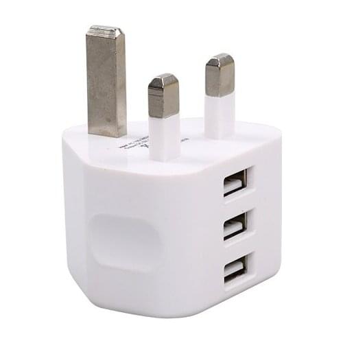 DC 5V 3.1A Output 3 USB UK Plug Charger High Quality Power Adapter Used for iPhone Sumsung Sony Huawei Mobile Phones Tablet PC