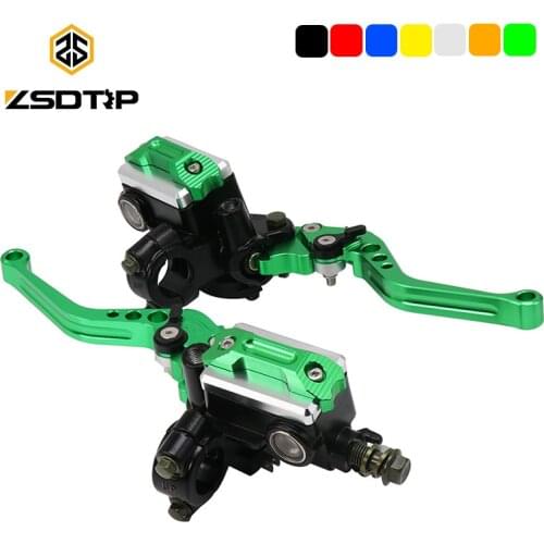 ZSDTRP 7/8" Universal Motorcycle Hydraulic Brake Clutch Master Cylinder Reservoir Lever Fit 50cc-300cc Sport Bike Street Bike