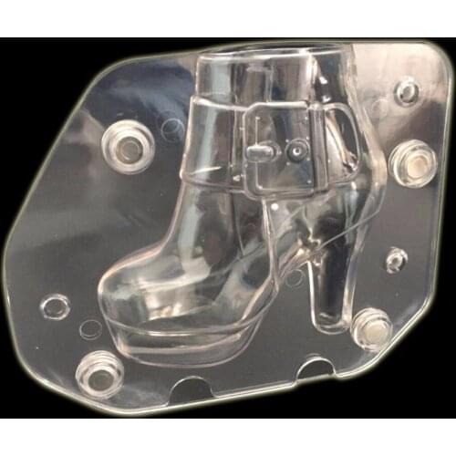1set 3D Ladys High Heel Shoes DIY Plastic Chocolate Mold Candy Jelly Mould Clear New