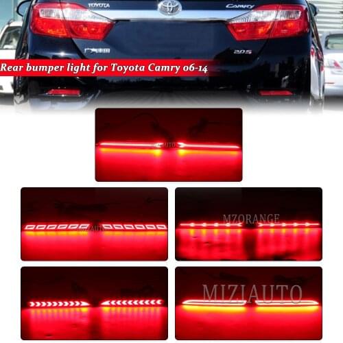 1 Pair Led Rear Bumper Reflector light For Toyota Camry 2006-2014 For Toyota RAV4 Stop Brake lamp Turn Signal Car Accessories