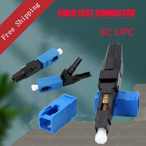 Free Shipping High Quality 100/200/400/500 PCS/Lot Fiber Optic SC/UPC Connector FTTH Fast Connector