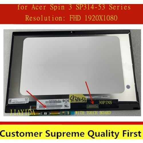 14'' LCD Display Touch Screen Digitizer Assembly B140HAN04.0 for Acer Spin 3 SP314-53 Series 1920x1080