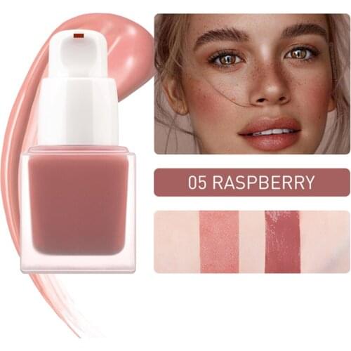 19.6g Natural Long Lasting Waterproof Face Cheek Liquid Blush Cream Face Contour Make Up Sleek Silky Blush Makeup
