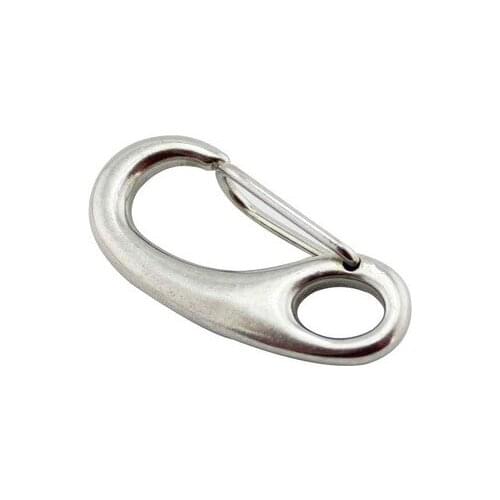 2PCS Boat Marine Stainless Steel Egg Shape Spring Snap Hook clips Quick Link Carabiner Buckle eye shackle Lobster Claw outdoor