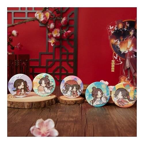 2021Anime Tian Guan Ci Fu Hua Cheng Xie Lian Badge Cosplay Cartoon Figure Bedge Button Medal Brooch Pin Souvenir Pendant Cosplay