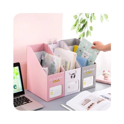 3PCS/LOT Creative Papery DIY File Organizer Document Holder A4 Paper Organizer Document File Storage Box Office Desk Organizer