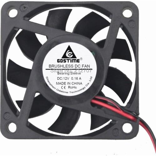 50PCS Gdstime 6CM 60MM 6015 60 x 60 x 15mm DC Computer Cooling Cooler Fan 12V 2Pin