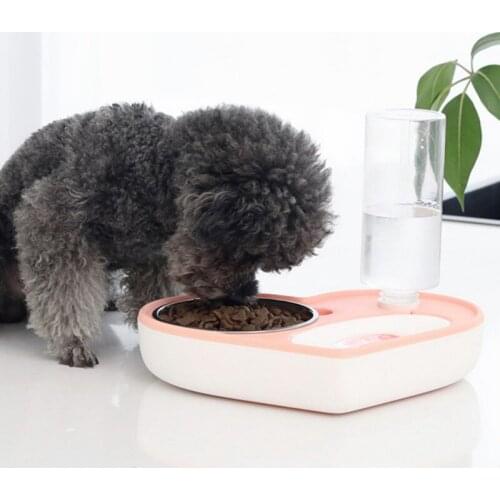 600ml Large Capacity Pets Love Dual-use Bowl Dry Wet Separation Versatility Detachable