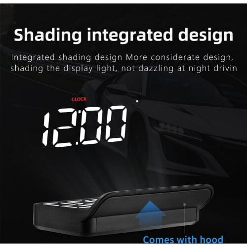 Car Head Up Display Overspeed Warning System Projector Windshield Auto Electronic Speed RPM Fuel Consumption Voltage Alarm