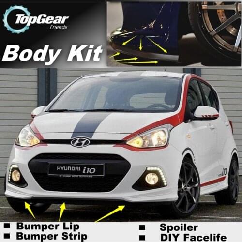 For Hyundai Atos Eon Bumper Lip / Front Spoiler Deflector For TopGear Friends Car Tuning View / Body Kit / Strip Skirt