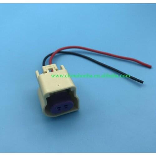 Free shipping 100pcs 2 pin 15374222 Knock Sensor Connector Wire harness Pigtail plug GT150