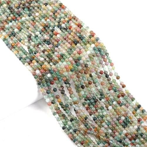 2020 New Wholesale Natural Stone Beads India Agates Beads for Jewelry Making Beadwork DIY Bracelet Accessories 2mm 3mm